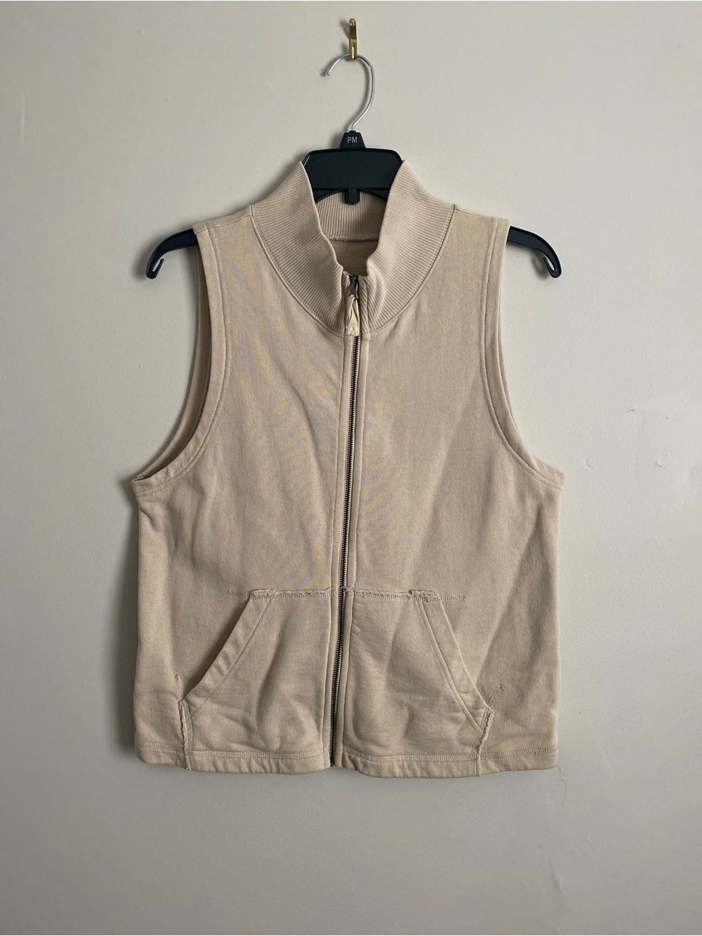 Eileen Fisher Vest Md 100% Organic Cotton Lagenlook Athleisure Casual Classic
